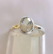 Ring mit Kristall - Bergkristall, 925er Silber, Gr. 18,1 - Crystal - Quarz