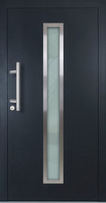LAGERVERKAUF! Haustür Alu-Stahl Tür DS92 mit Griffset DIN Rechts 110x210 cm