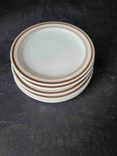 DDR Mitropa HO Kuchenteller brauner Rand Colditz 6 Stück