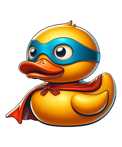 Sticker lustige gummiente - 9x,