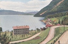 alte AK Urfeld - Walchensee 1911, Kesselbergstrasse mit Hotel Jäger am See