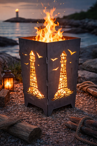 Feuerkorb leuchtturm 75cm - feuerkorb,