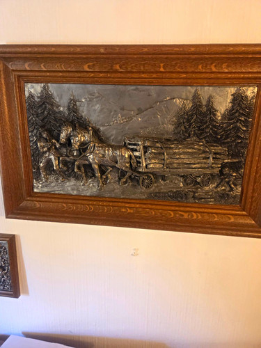Gerahmtes wandbild relief - gerahmtes,