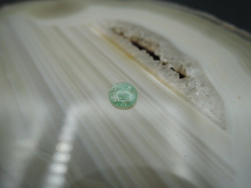 Echter smaragd oval cabochon - smaragd,