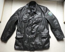 originale Deutsche Polizei Lederjacke Gr. 58 ( XL)  Werner Roth KG Hamburg - TOP