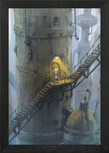 Machinarium gerahmtes wandbild - gerahmtes,