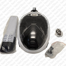 Khroom Vollgesichts-Schnorchelmaske S/M Weiß – mit Hartschalenetui & Zubehör-Set