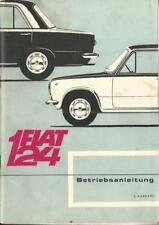 FIAT 124  124 special + T Bedienungsanleitung 1967 Betriebsanleitung Handbuch BA