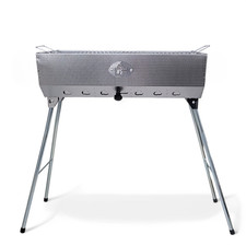 Mangal Taschkent Schaschlikgrill Edelstahl rostfrei Klappbeine Grillrost Luftreg