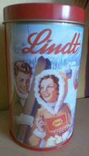 Lindt Lindor Blechdose rund 16cm hoch