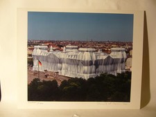 Christo et Jean-Claude Wrapped Reichstag Berlin Wolfgang Volz handsigniert !!