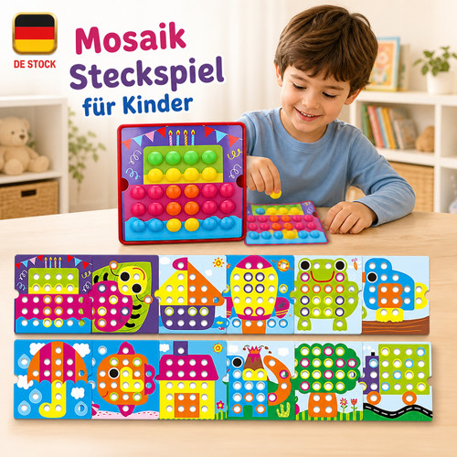 Knopf puzzle mosaik - mosaik, steckspiel