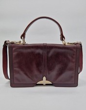 Vintage Leder Handtasche Ledertasche True Vintage Damentasche Braun