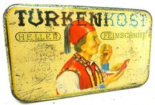 Blechdose Tabak Dose Tabakdose Türkenkost Heller Feinschnitt SEHR ALT