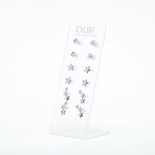 DUR Schmuck Ohrstecker STERN,  Silber 925/- rhodiniert (S1448) wählbar 