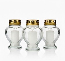 Grablicht-Glas mit Herz-Motiv