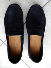 Marc O'Polo - Mokassin aus Velours-Rindleder - Dunkelblau - Gr. 40 - NEU !!!