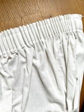 Leinen Vorhänge Gardinen, weiß, zwei Stück mit Kräuselband jeweils 240 x 80-240