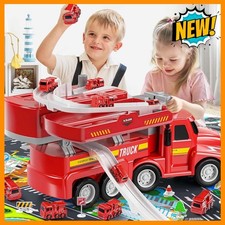 Feuerwehrauto 9IN1Truck Autotransporter LKW Kinder Spielzeug Auto Spielzeugset