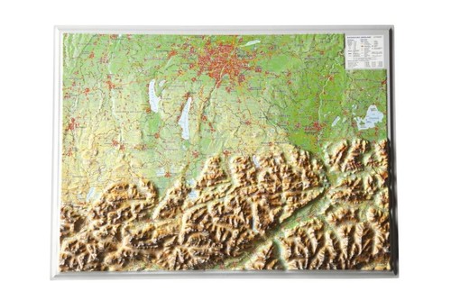 Reliefkarte bayerisches - reliefkarte,