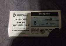 1.FC Köln Ticket DFB Pokalfinale 1968 Sehr Gut Erhalten LAMINIERT