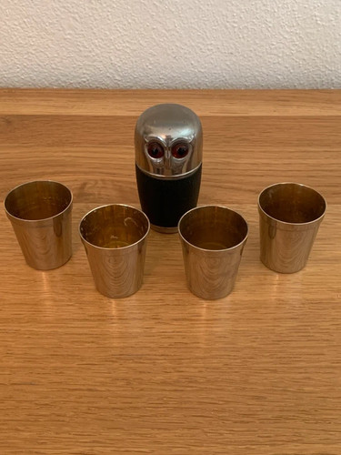 Vintage eulen schnapsglas - vintage, eulen-schnapsglas-set
