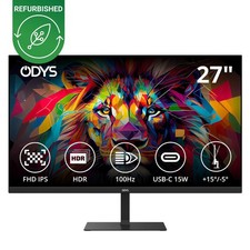ODYS i27 Monitor 27 Zoll Full-HD 100 Hz HDR IPS Panel USB-C HDMI 3,5mm PC-Modus