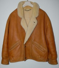  ELEGANT LUXUS Herren Echt Lammfell Shearling Lammfelljacke Leder Pelz 50-52/M-L