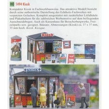 Busch 1494 Kiosk H0 + Neu