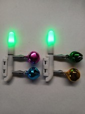 2x LED Bissanzeiger, Angelglocke, Aalglocke, grün-rot wechsel, incl. Batterien