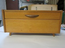 Kleinmöbel, Kommode mit Schubladenfach, Buche, 1950er, 1960er. 43 x 21,5 x 23 cm