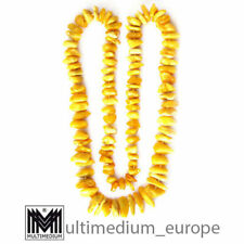 hellgelbe Natur Bernstein Butterscotch Amber Kette poliert, durchgehend 63g
