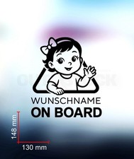 Baby on Board Wunschname Auto
