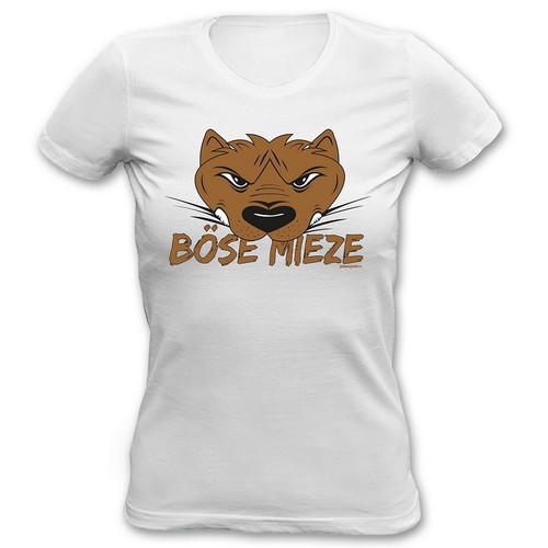 Lady shirt böse mieze - t-shirt,