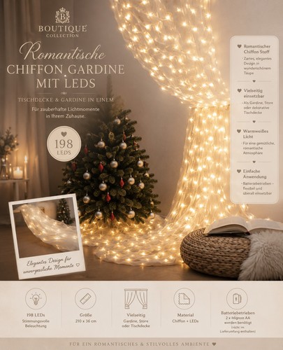 Romantische chiffon gardine - romantische,