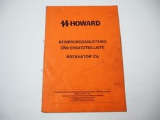Howard CA Rotavator Betriebsanleitung Ersatzteilliste 1977
