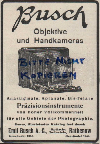Rathenow werbung 1913 - rathenow,, 1913,