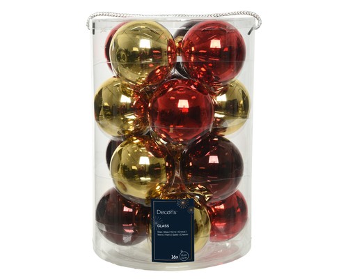 Weihnachtskugeln glas 8cm - 16,