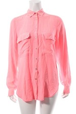 FLOWERS FOR FRIENDS Seidenbluse Damen Bluse Gr. DE 36 pink schlichter Stil