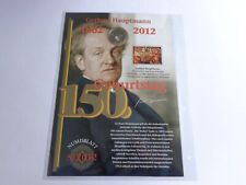 Numisblatt 5/2012 150. Geburtstag Gerhart Hauptmann mit 10 Euro Gedenkmünze
