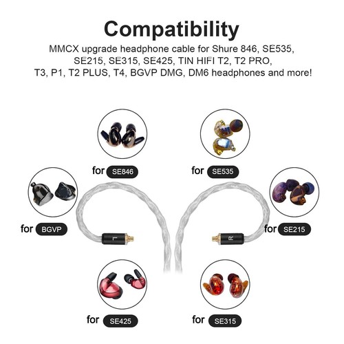 Versilbertes mmcx - 1,2, m