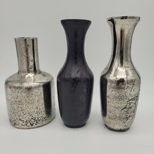 Vase Alu Dekovase Aluminium Schwarz Silber Deko Landhaus Modern Massiv