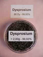 DYSPROSIUM metal ships absolut saubere, reine Sägespäne Chemie Labor rare earth 