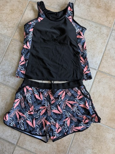 Tankini schwarz gemustert - tankini,