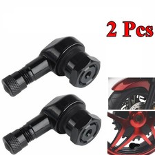 Motorrad Alu Winkelventil Schwarz 11,3mm Ventile Eckventil Roller Ventil 1 Paar