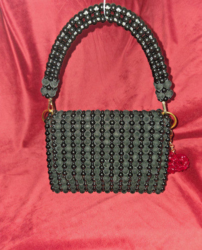 Perlen handtasche aus - perlen-handtasche,