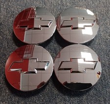 4 Nabenabdeckungen/Radkappen für Alufelgen von Chevrolet in chrom