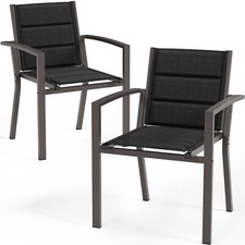 2/4/6/8/10 Gartenstühle stapelbare Aluminium-Esszimmerstühle Belastung 160 kg