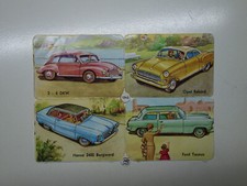 antike Oblaten Glanzbilder Wunschbilder Ford Taunus, DKW, Opel Rekord, Borgward