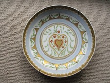 KAESTNER SAXONIA schöner Porzellan Teller Ø 19cm H 3,4cm Sammelteller handbemalt